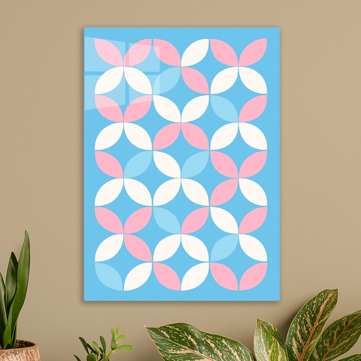 Geometric Floral Pattern Trans