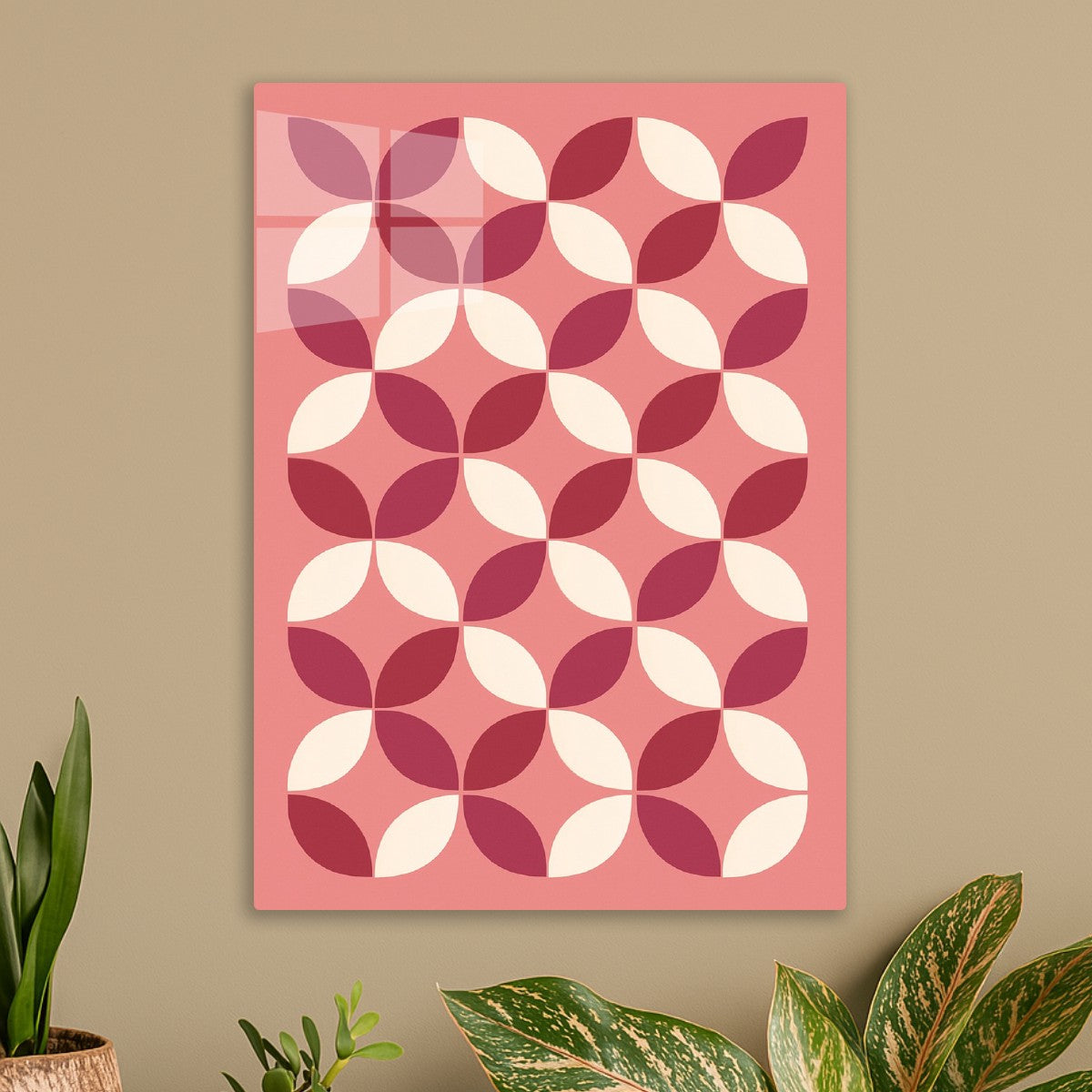 Retro Floral Pattern in Pink