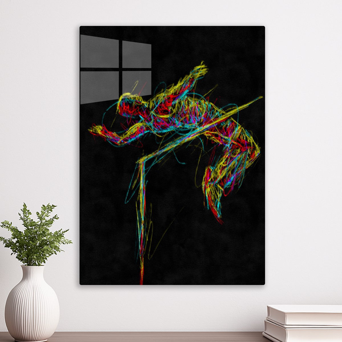 abstract scribble jumps athlet