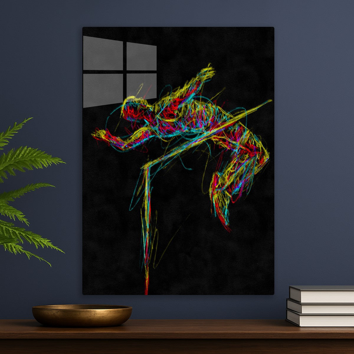 abstract scribble jumps athlet