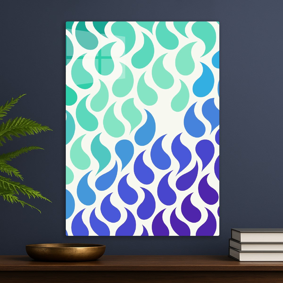 Teardrop Pattern with Gradient