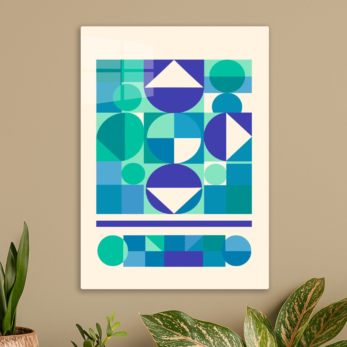 Tribal Pattern with Teal L