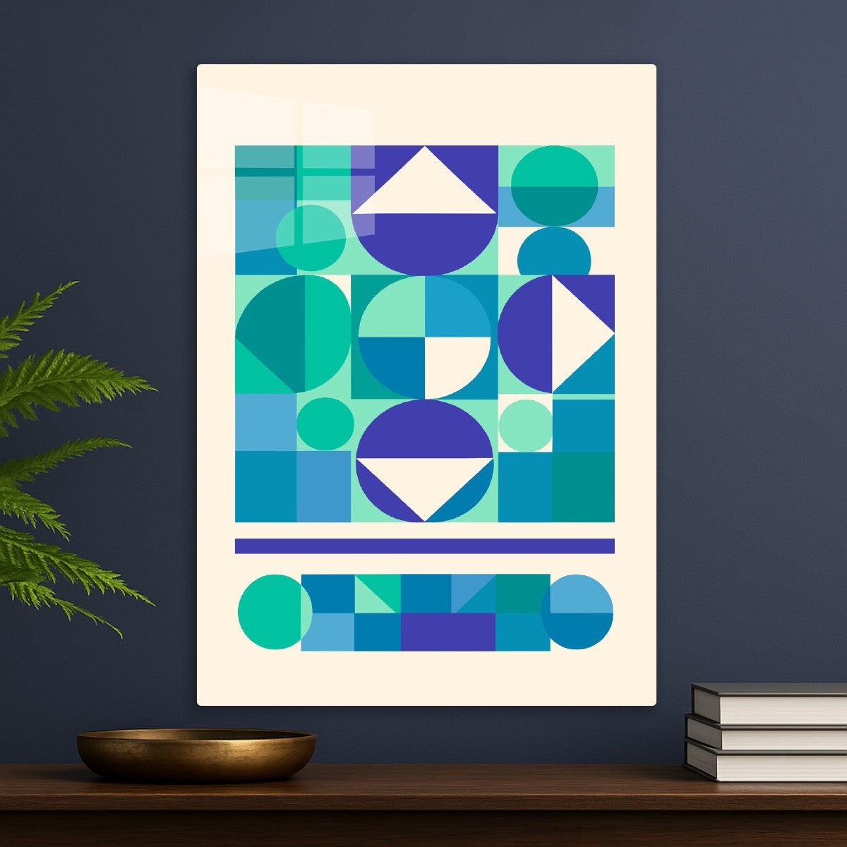 Tribal Pattern with Teal L