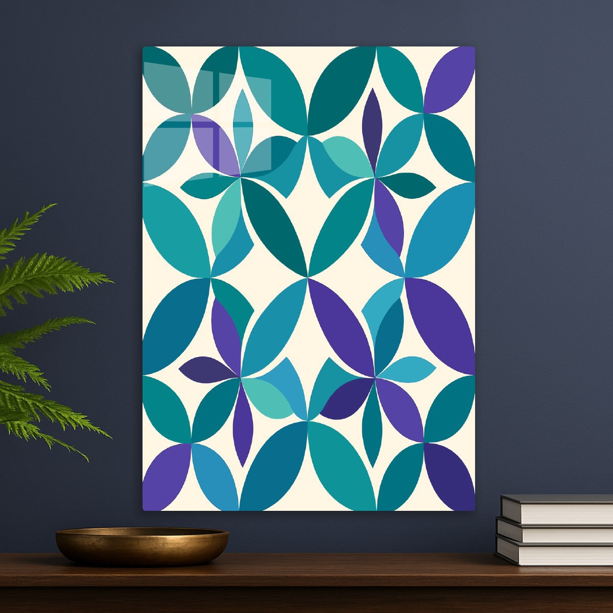 Abstract Floral Pattern Teal