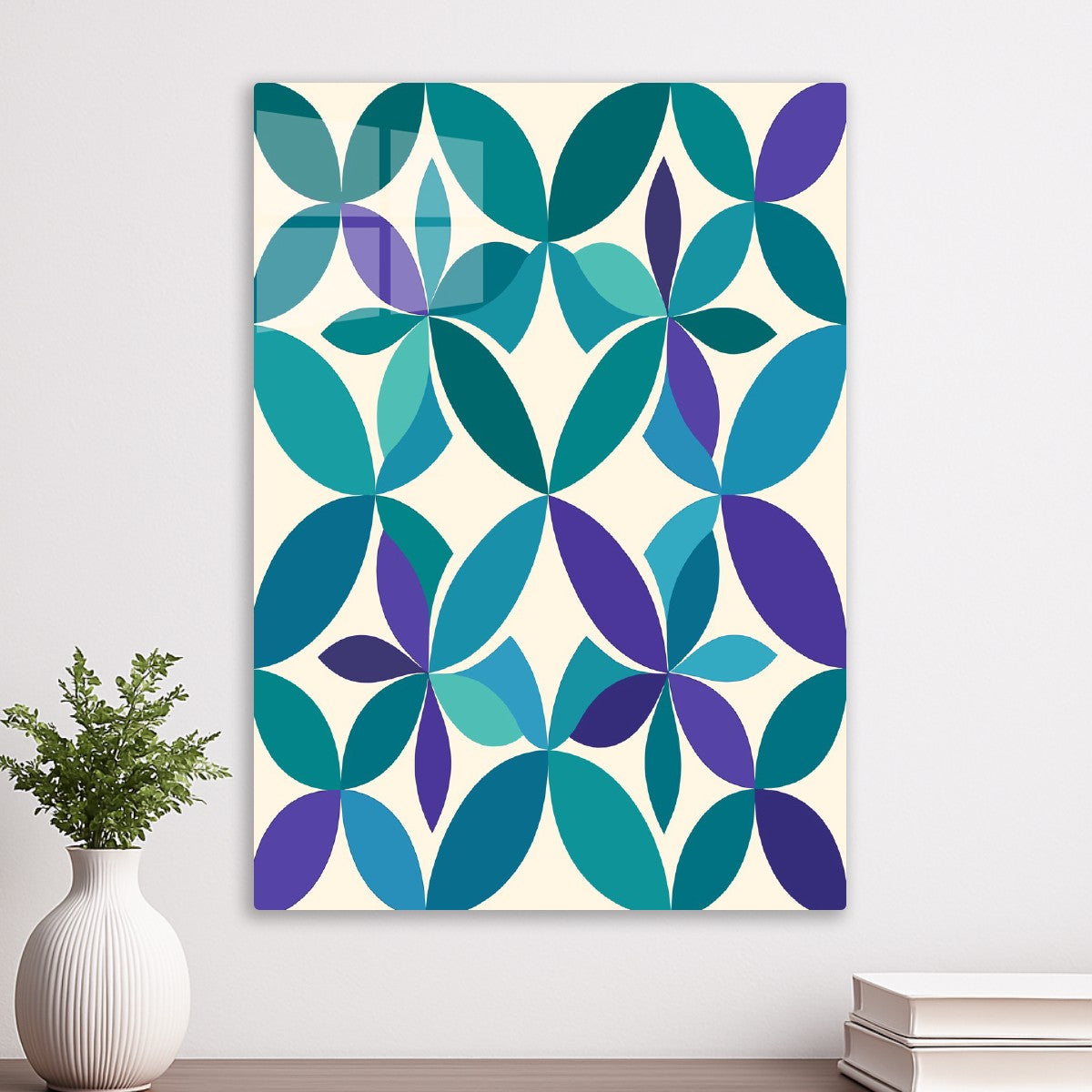 Abstract Floral Pattern Teal