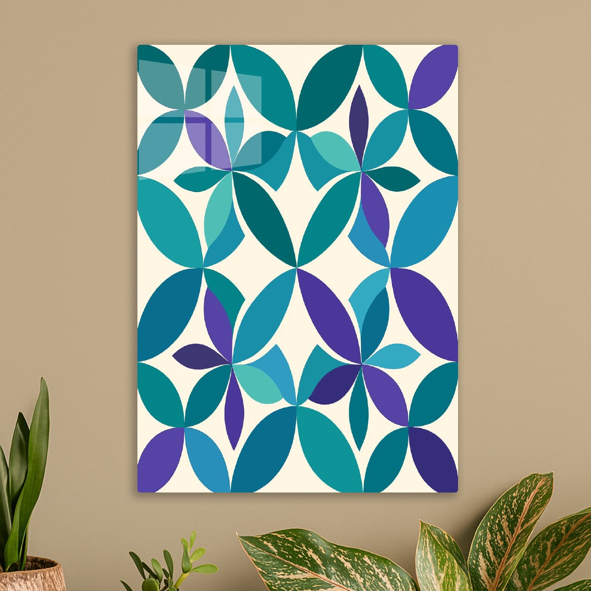 Abstract Floral Pattern Teal