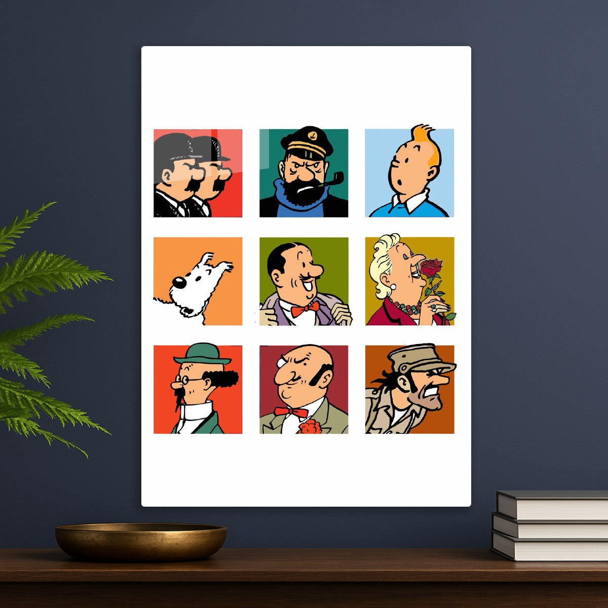 Tin tin characters portrait