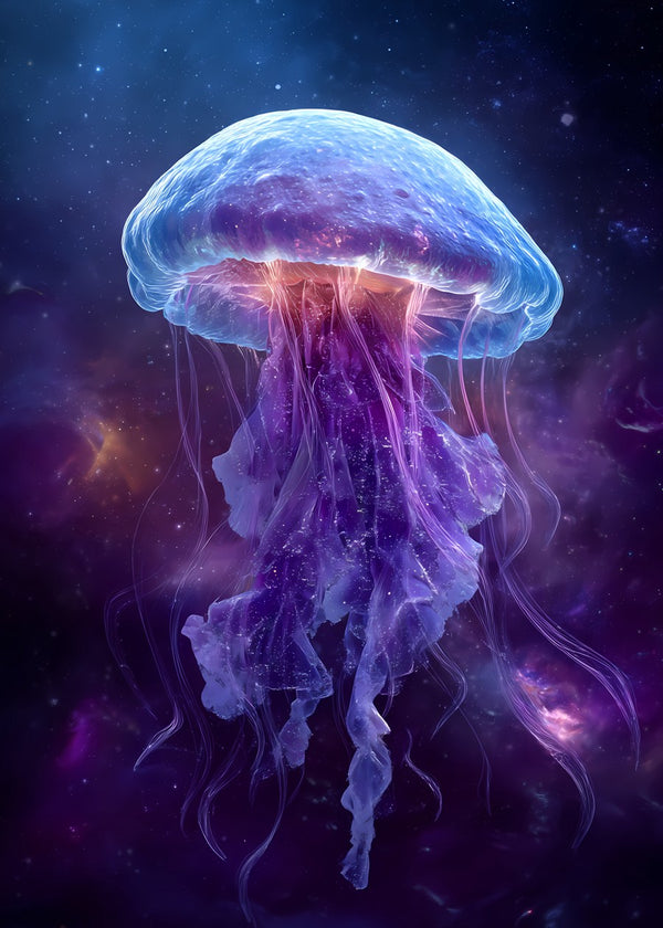 Neon Jellyfish Cosmic Space