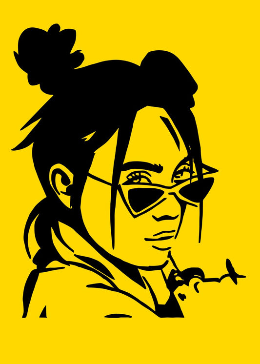 Billie Eilish Black and Yellow