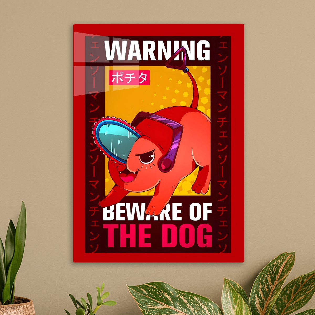 Pochita Warning Poster