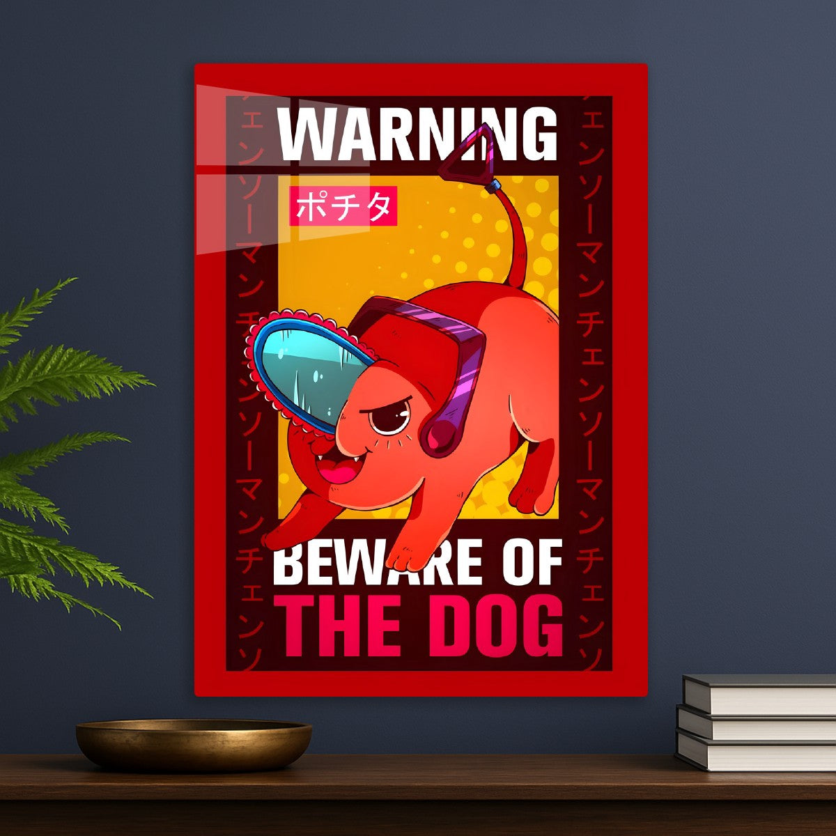 Pochita Warning Poster