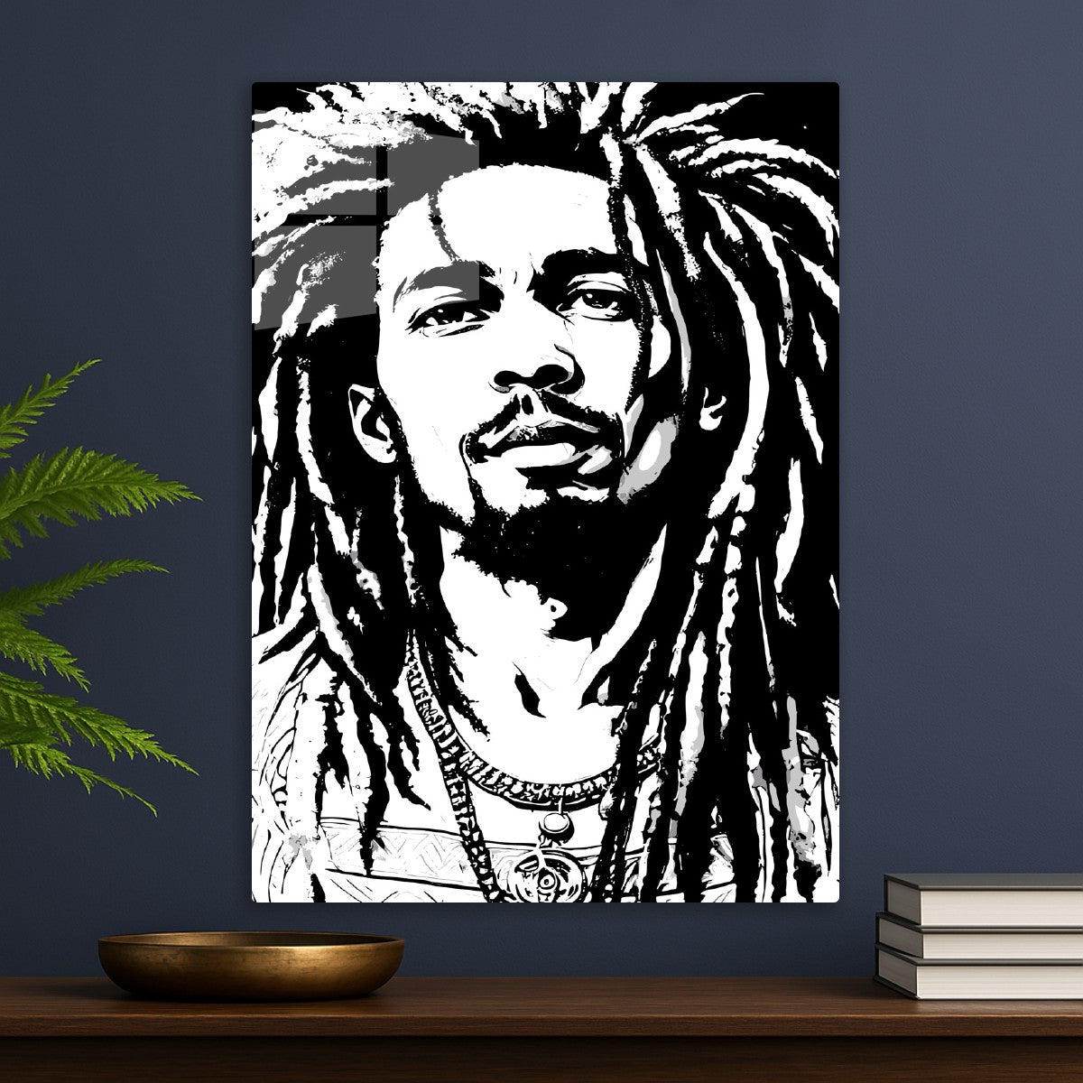 Bob Marley Calm Black White