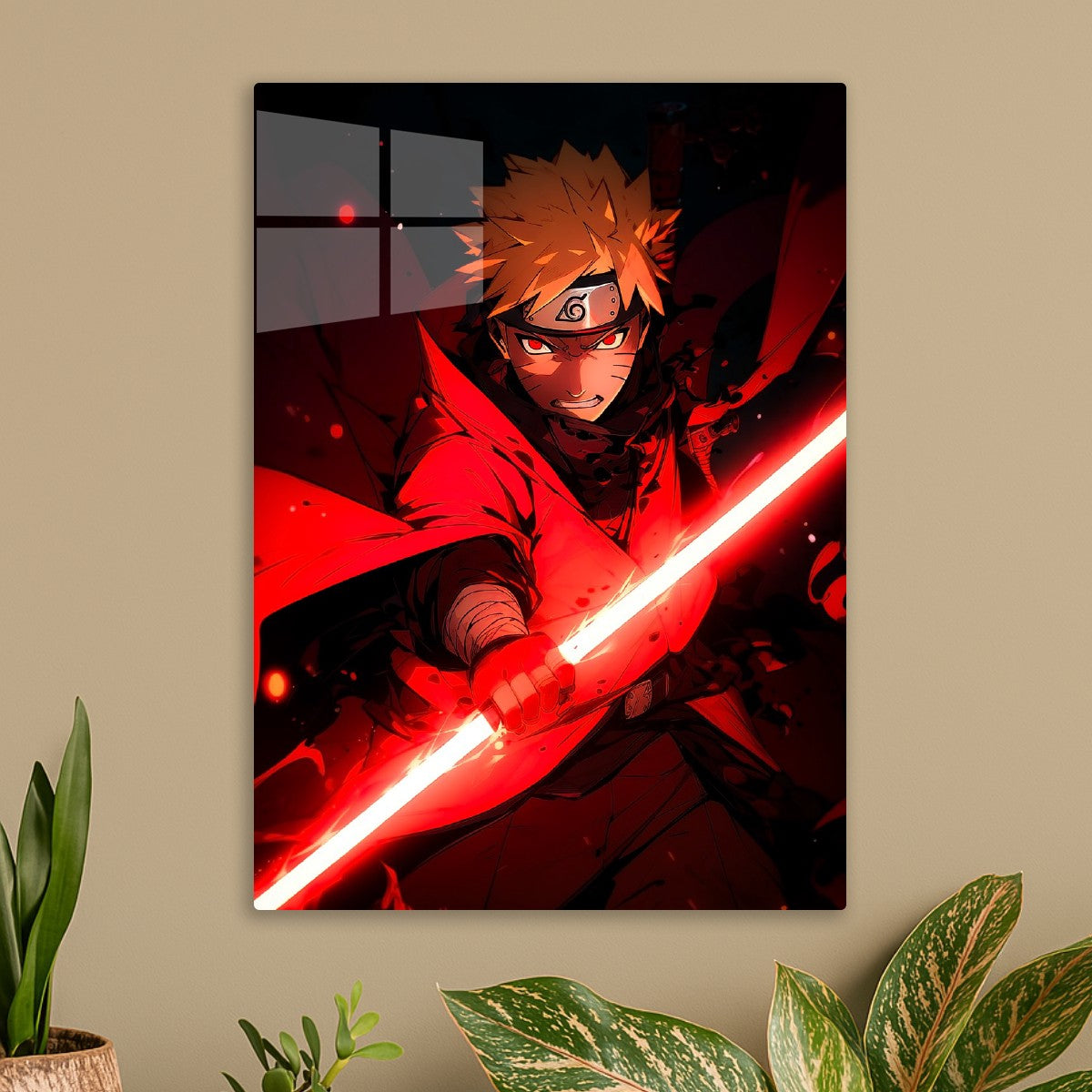 Naruto with Red Energy Blade