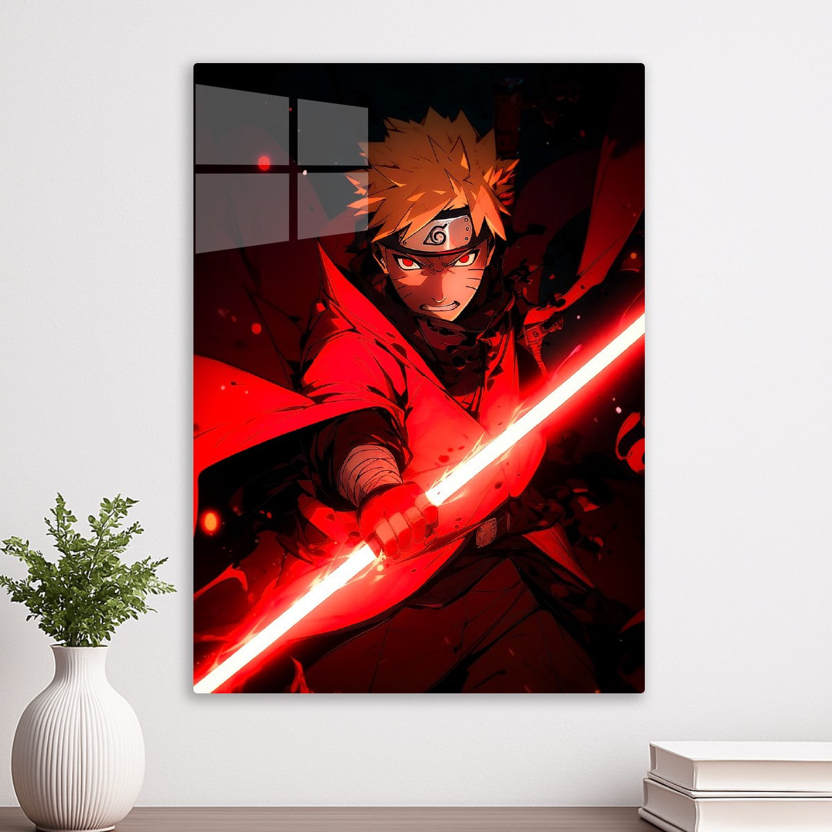 Naruto with Red Energy Blade