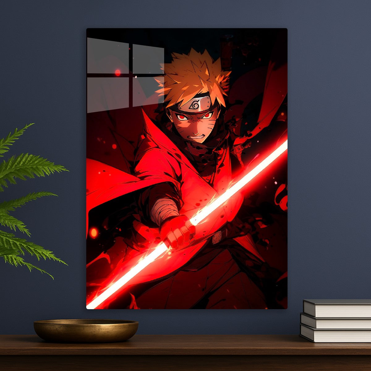 Naruto with Red Energy Blade