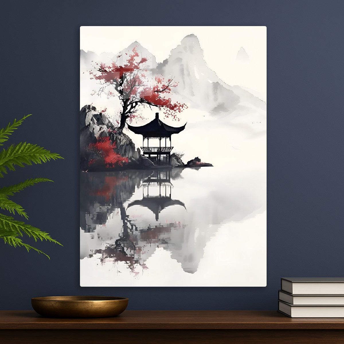 japan scenery watercolor painting