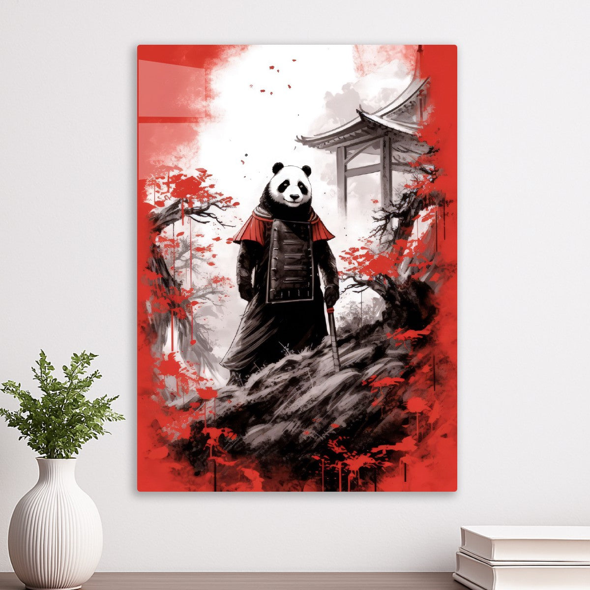 Japanese style panda samurai