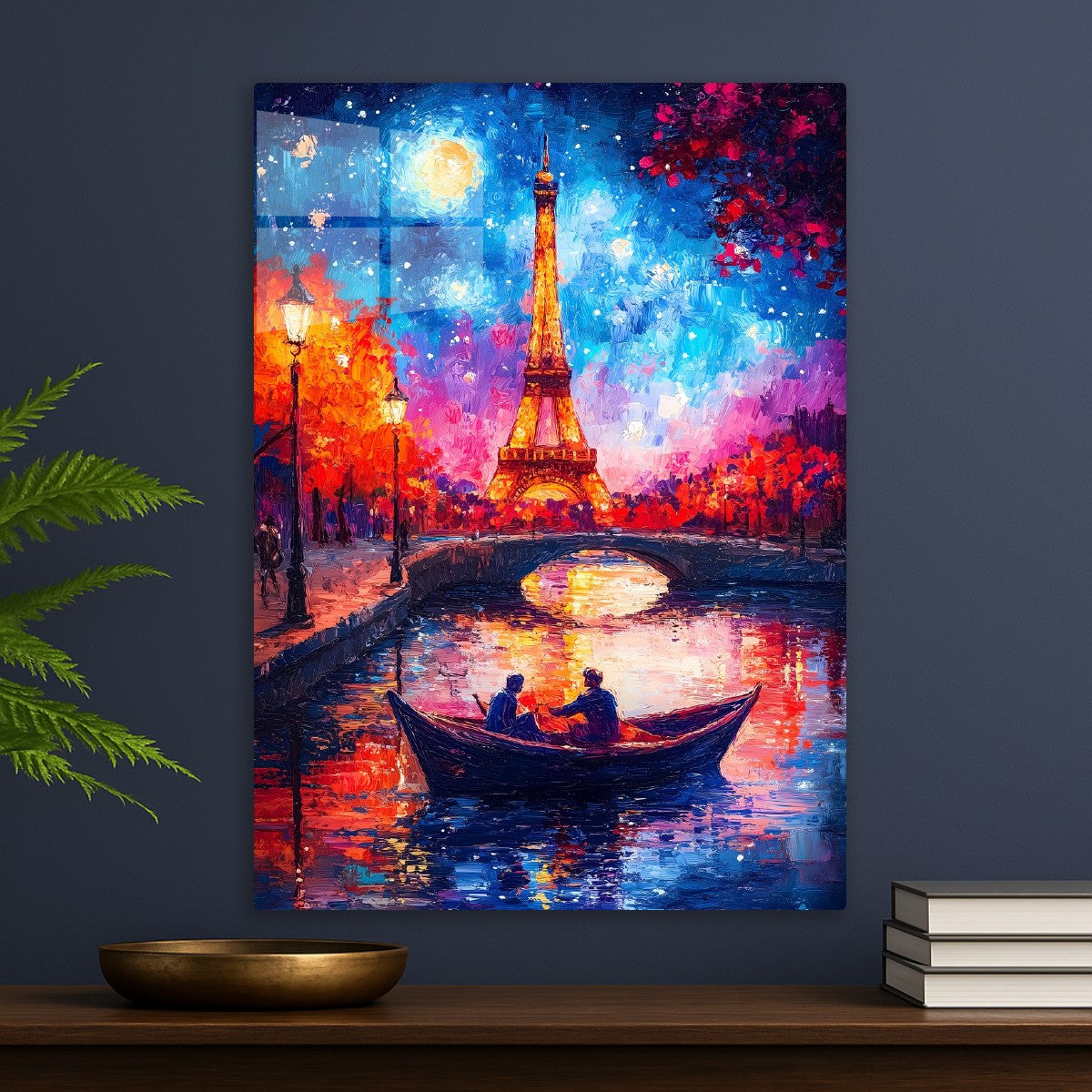 Moonlit Paris Romance near Eiffel Tower