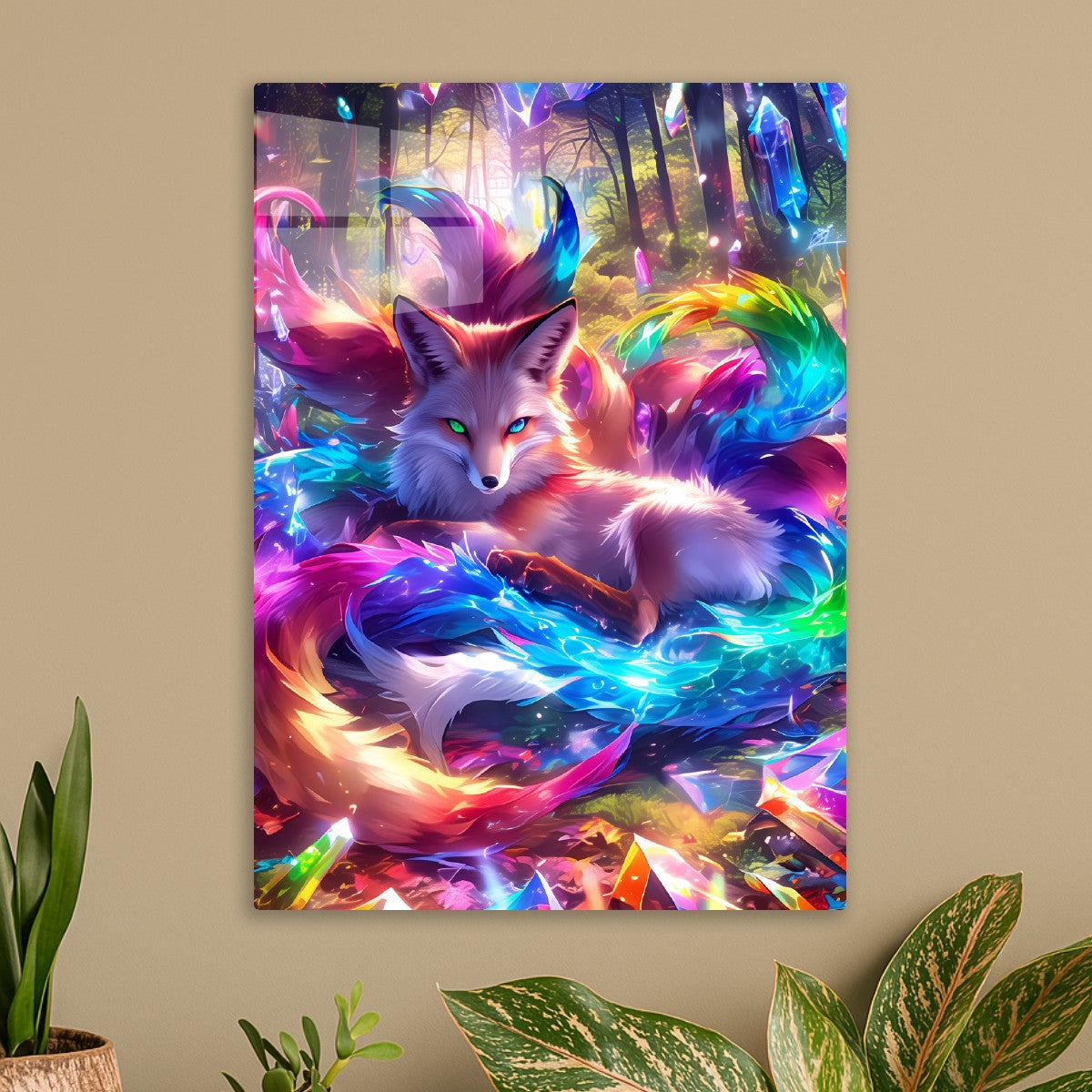 Enchanted Fox in a Prism Fores