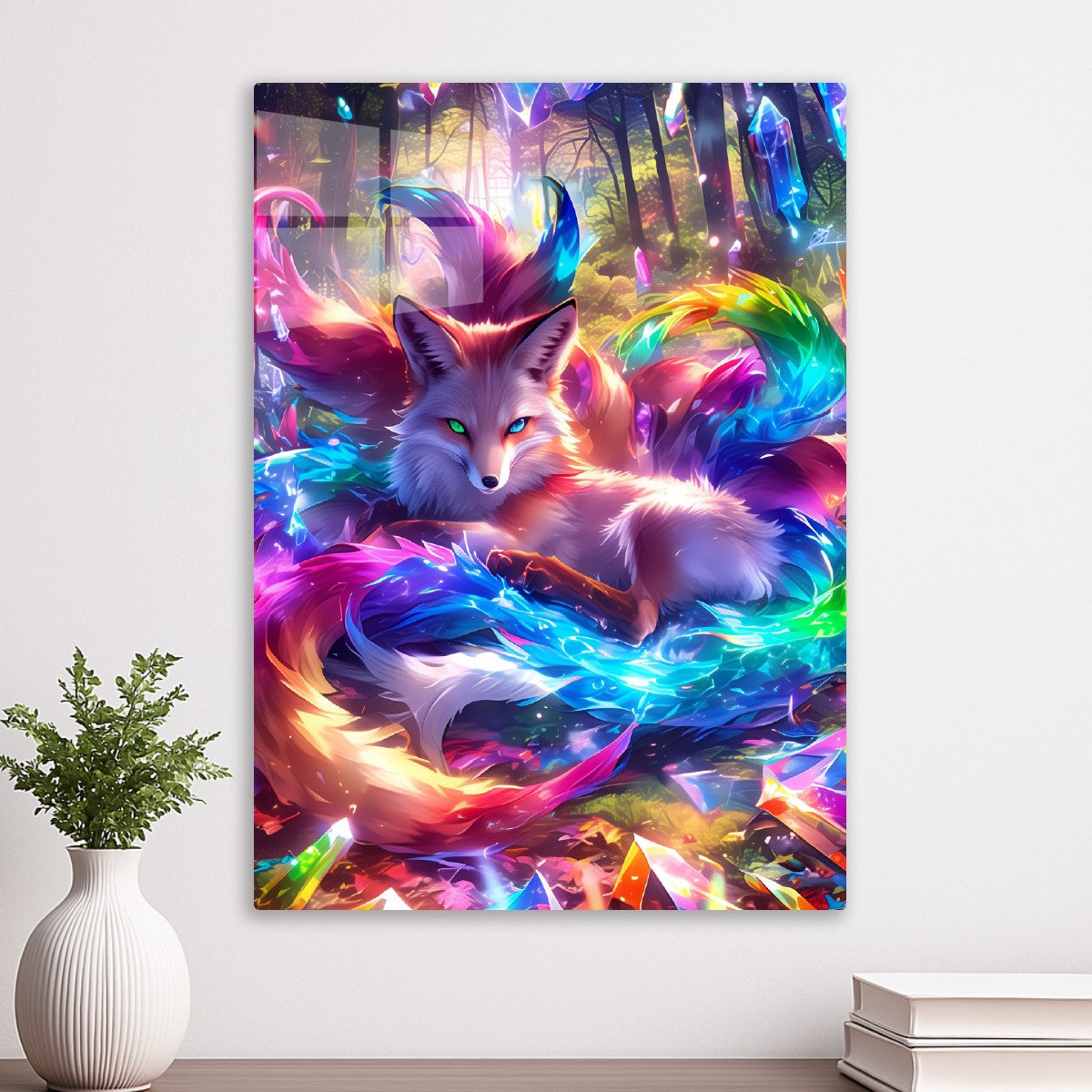 Enchanted Fox in a Prism Fores