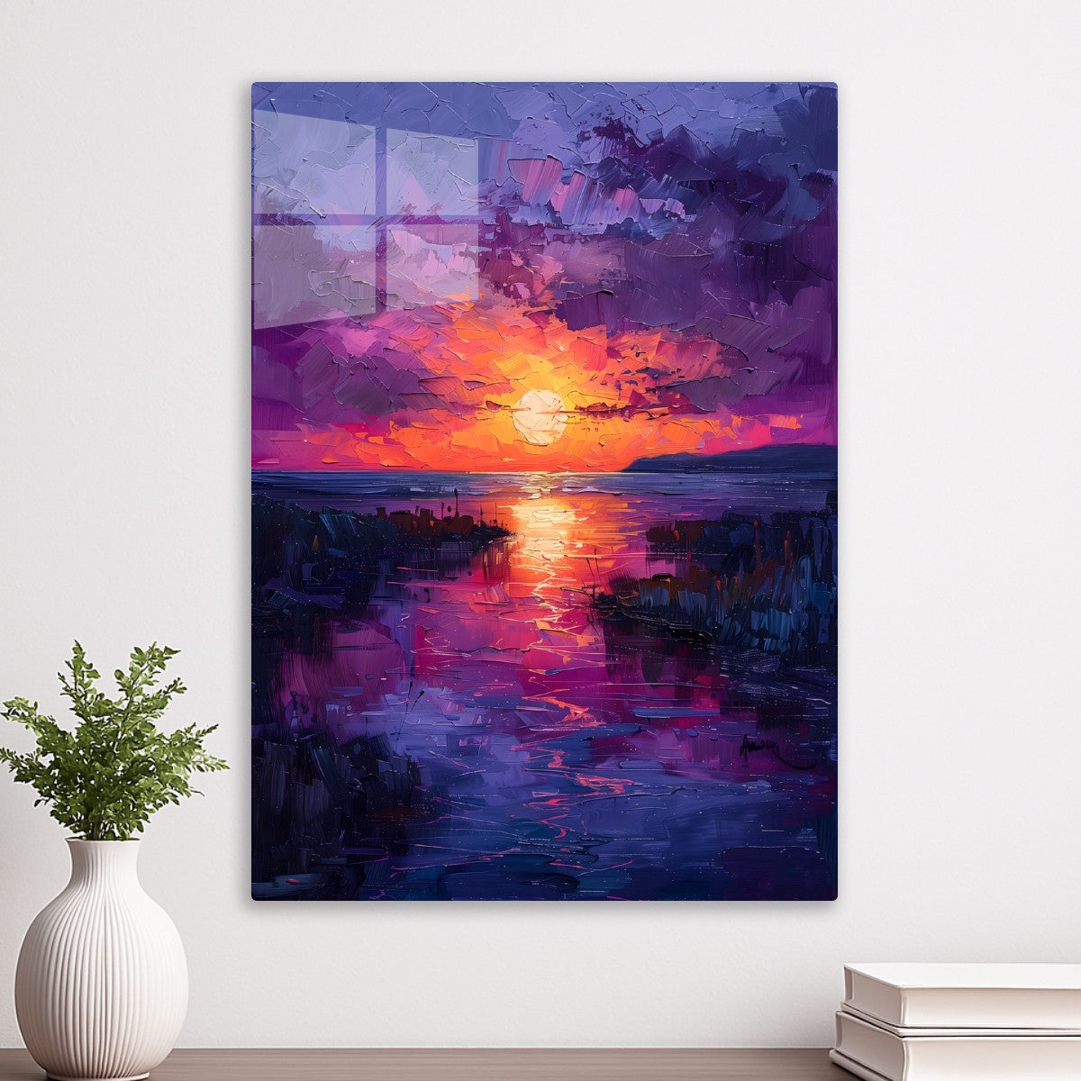 Fiery Twilight Reflections