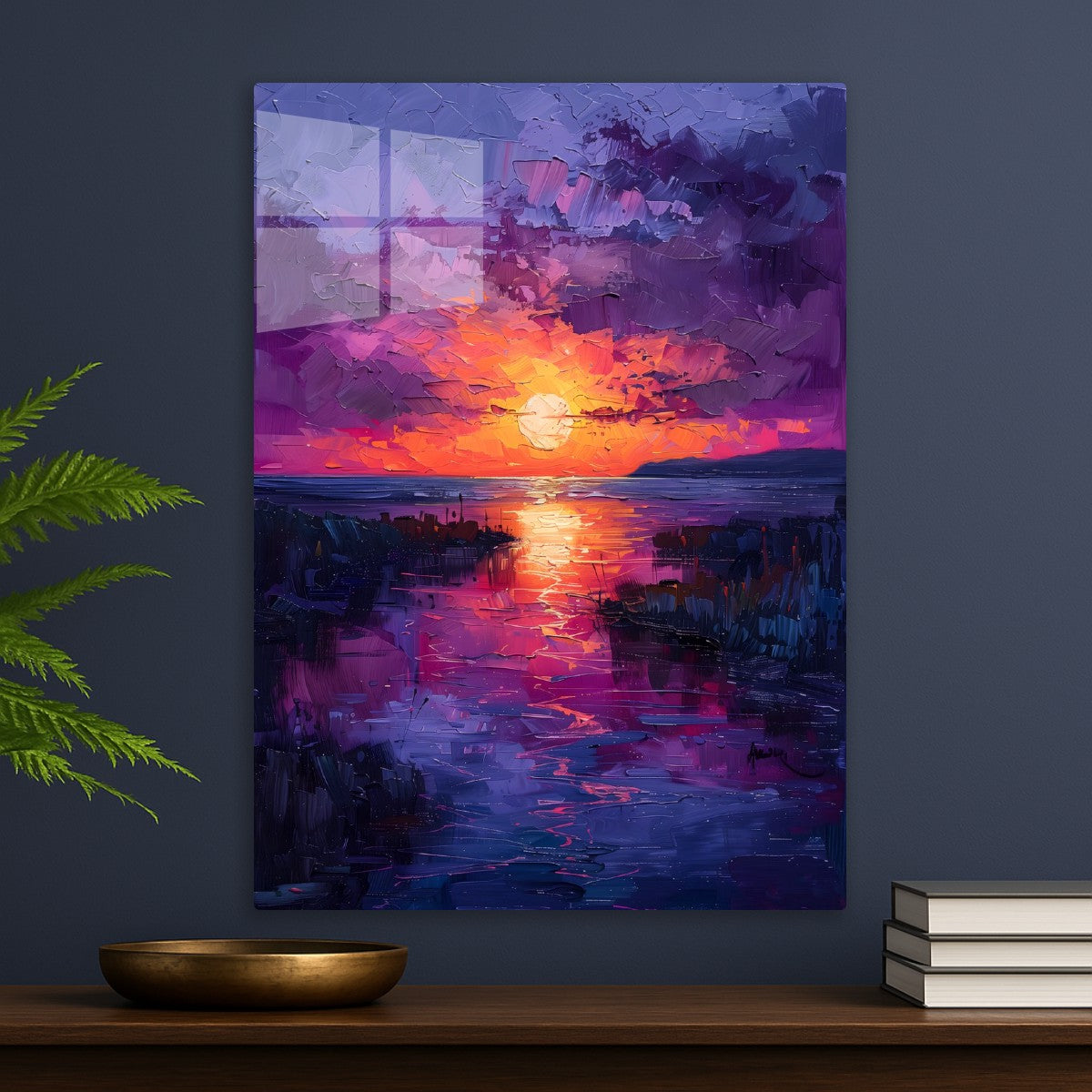 Fiery Twilight Reflections