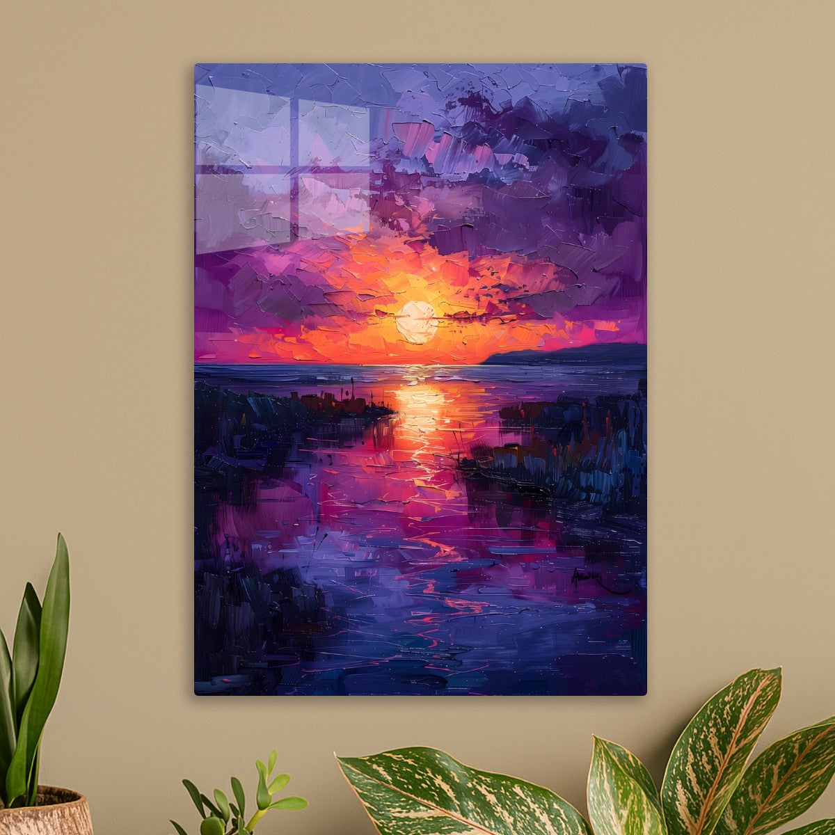 Fiery Twilight Reflections