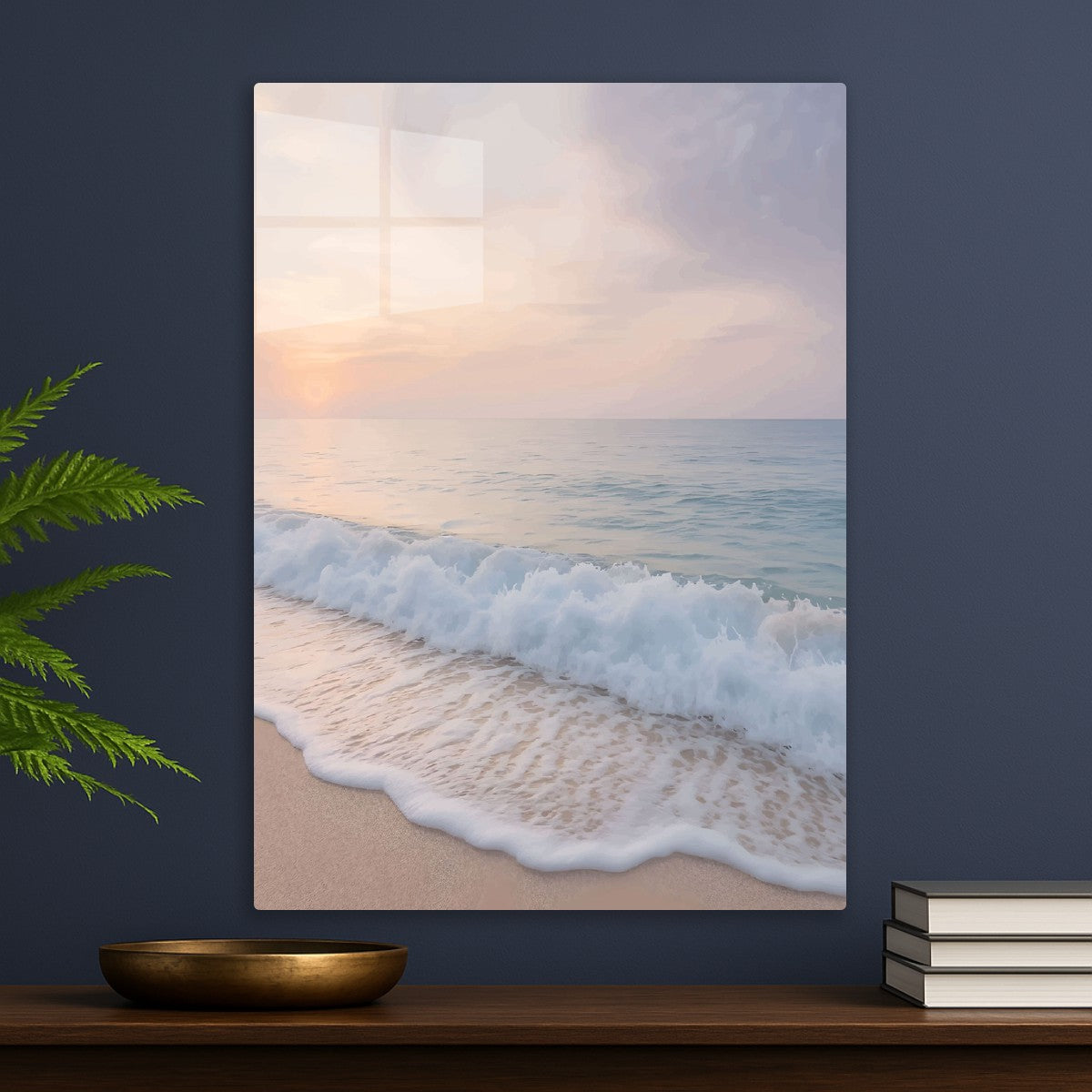 Tranquil Ocean Shore at Sunset