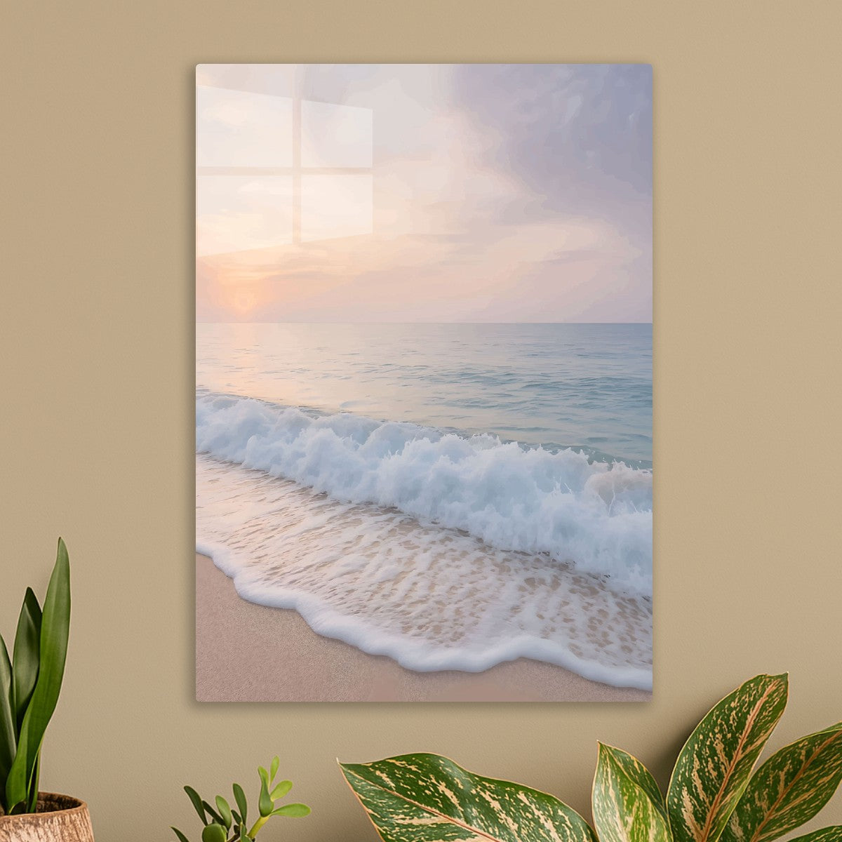 Tranquil Ocean Shore at Sunset
