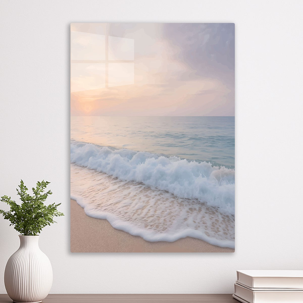 Tranquil Ocean Shore at Sunset