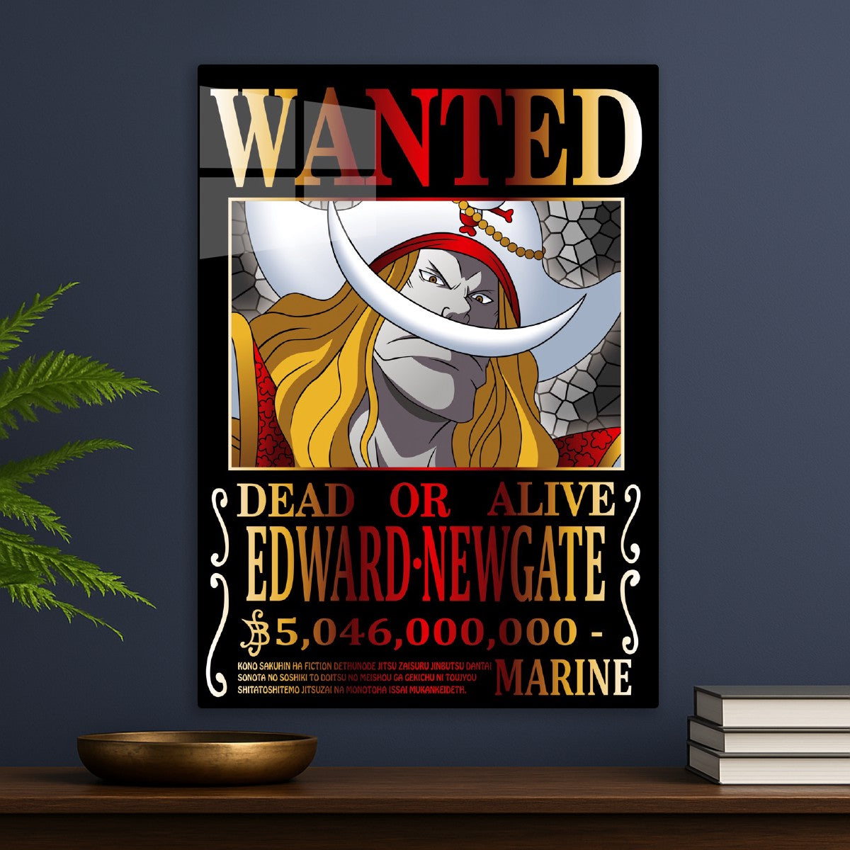 One Piece EDWARD NEWGATE Wanted Poster