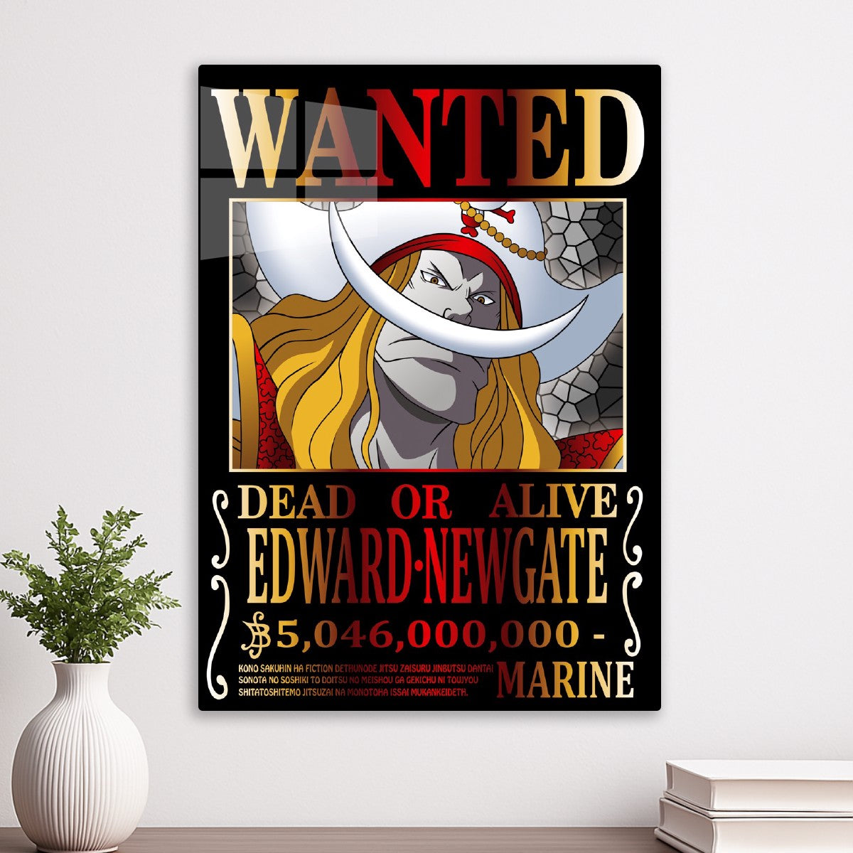 One Piece EDWARD NEWGATE Wanted Poster