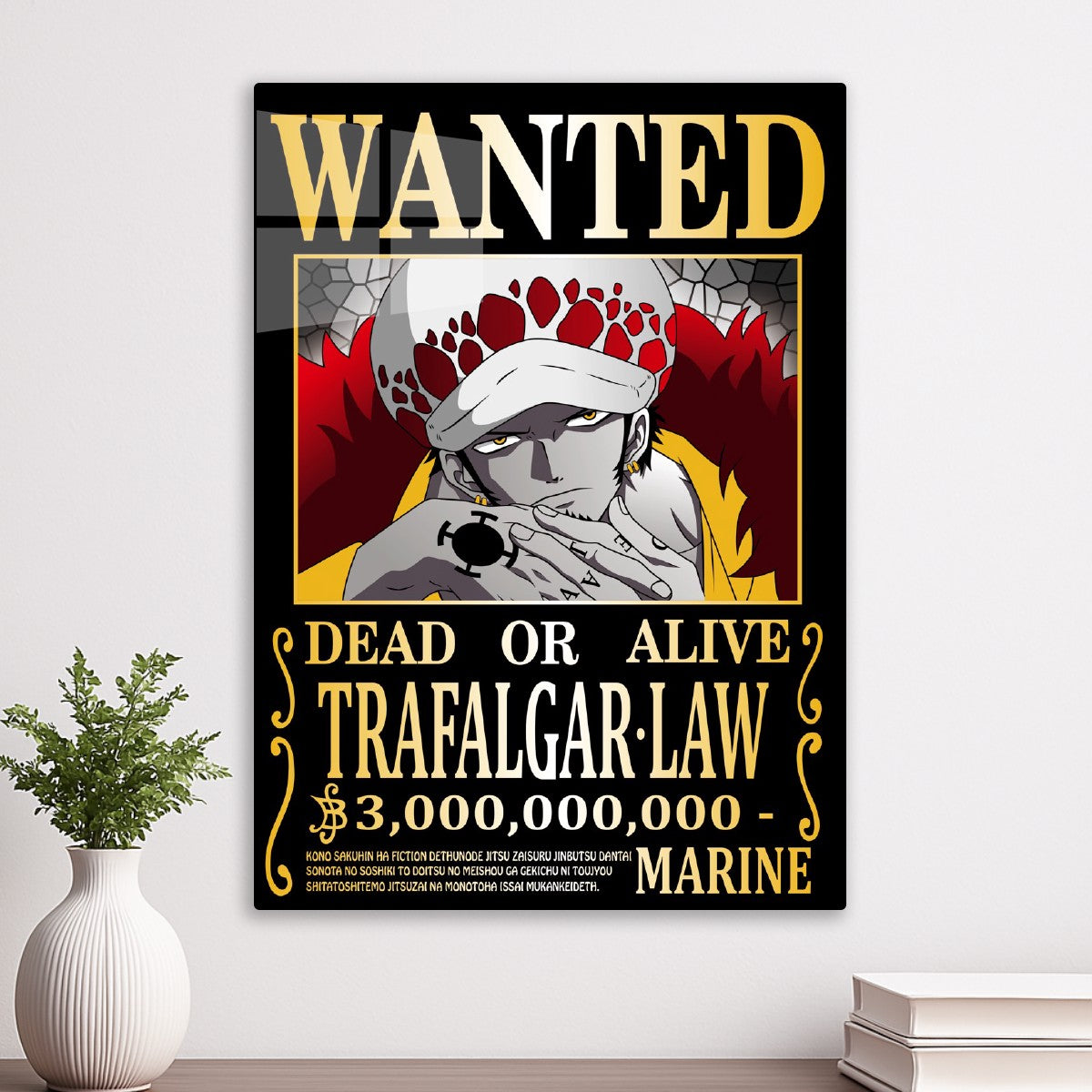 One Piece TRAFALGAR LOW Wanted Poster
