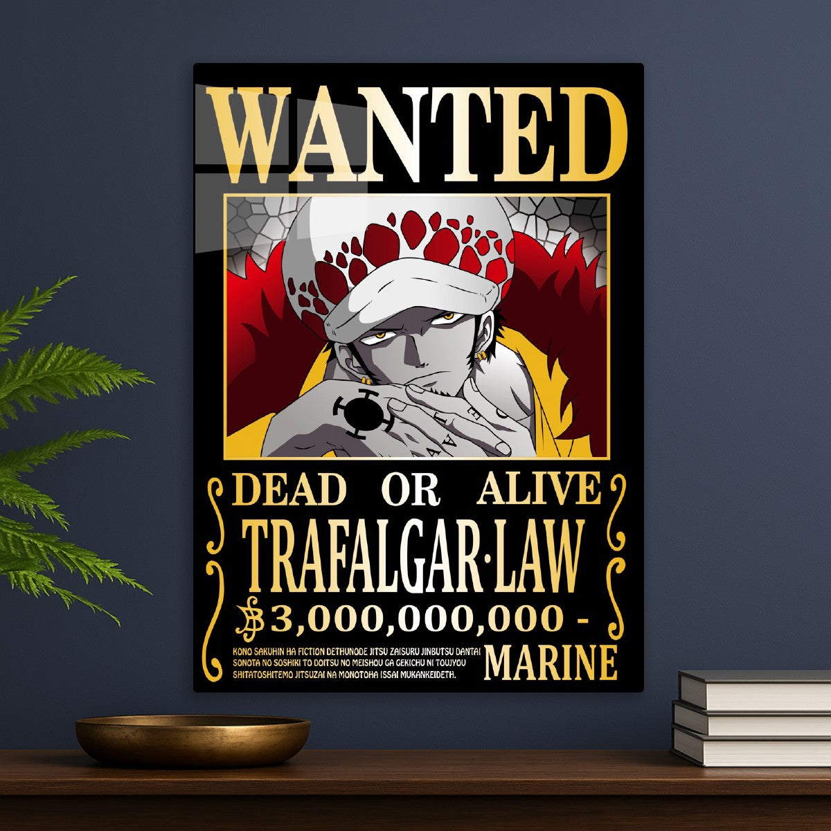One Piece TRAFALGAR LOW Wanted Poster