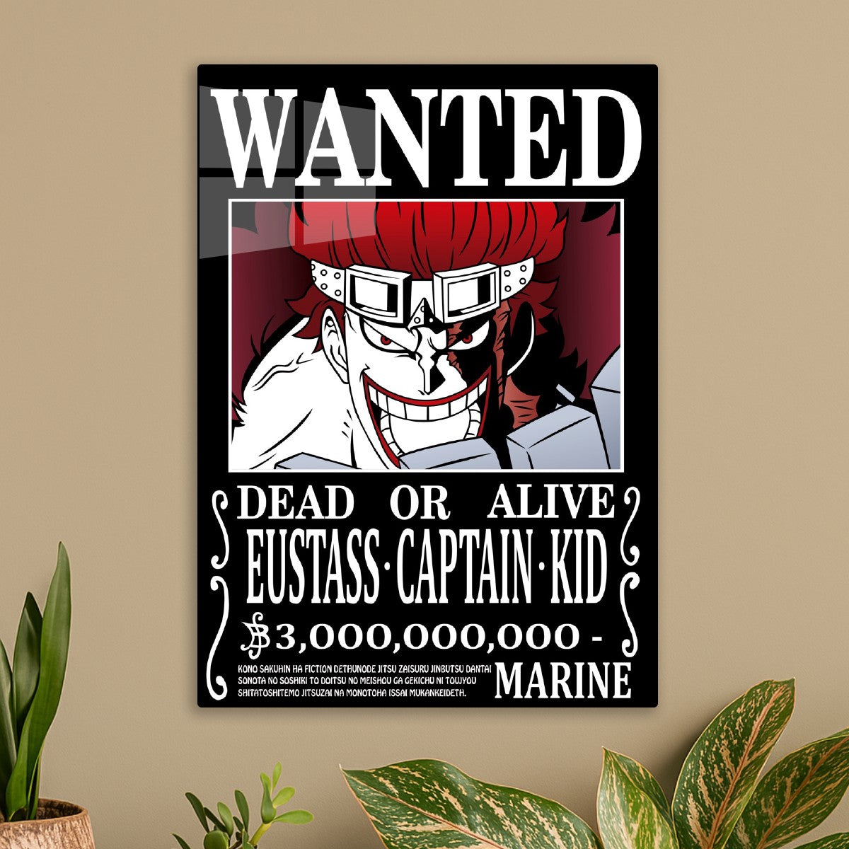 One Piece EUSTASS CAPTAIN Wanted Poster