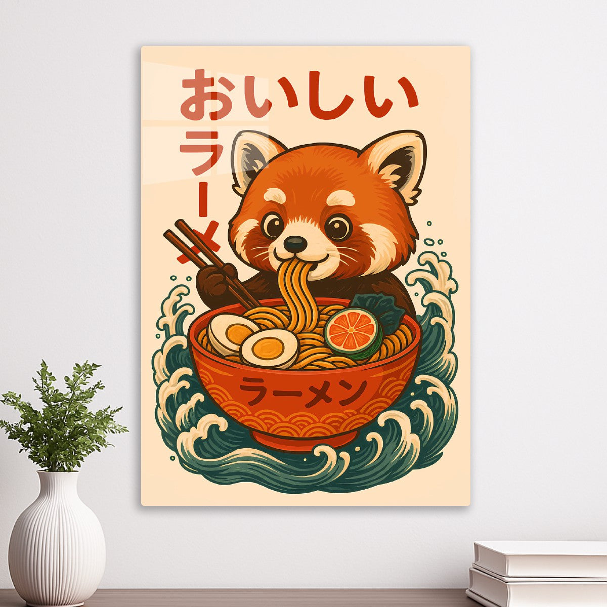Red Panda Enjoying Ramen