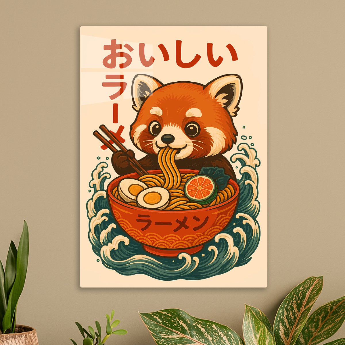 Red Panda Enjoying Ramen