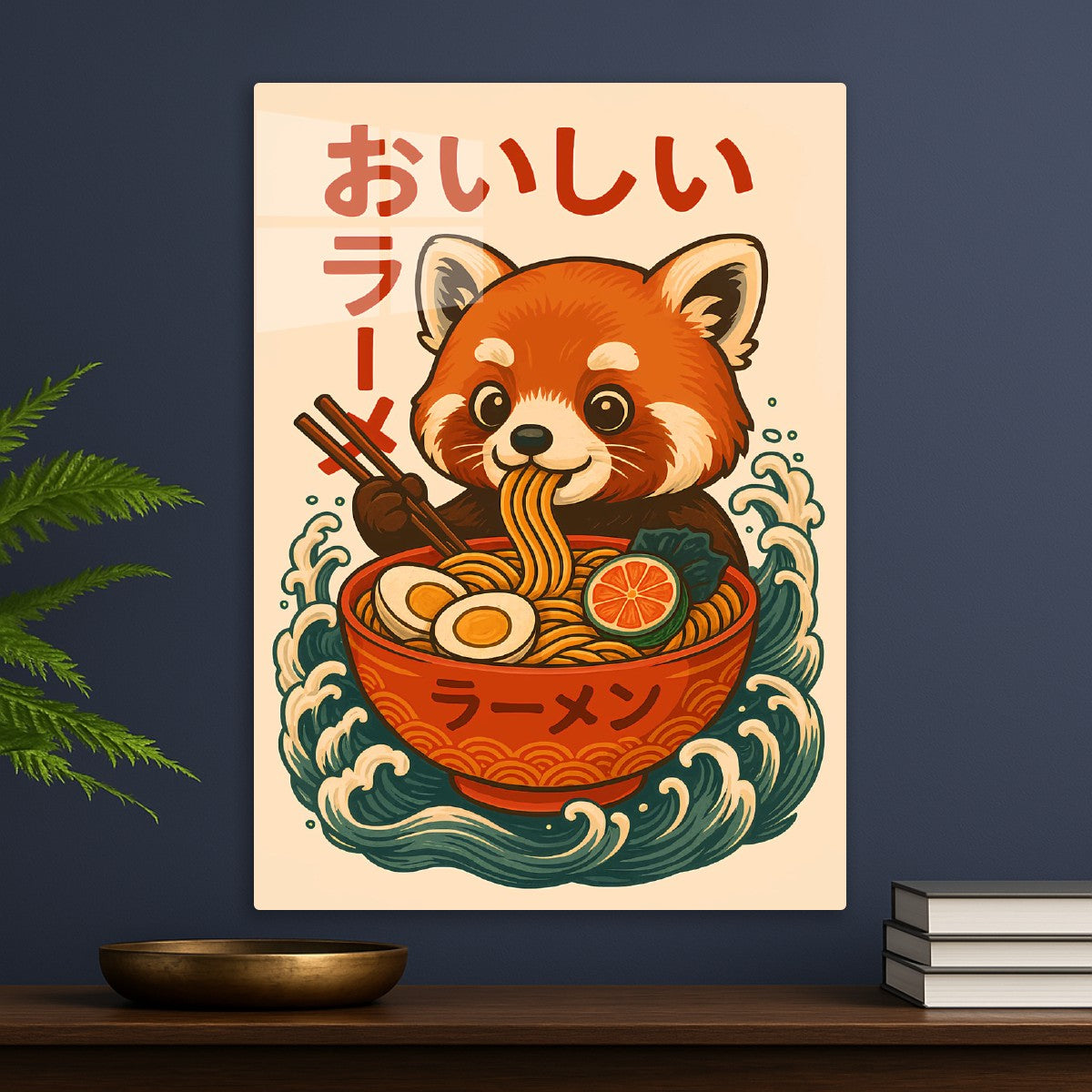 Red Panda Enjoying Ramen