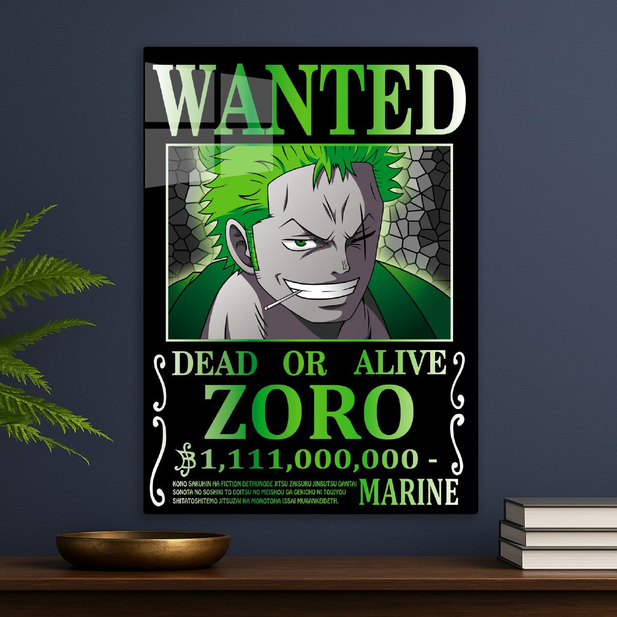 One Piece ZORO Wanted Poster