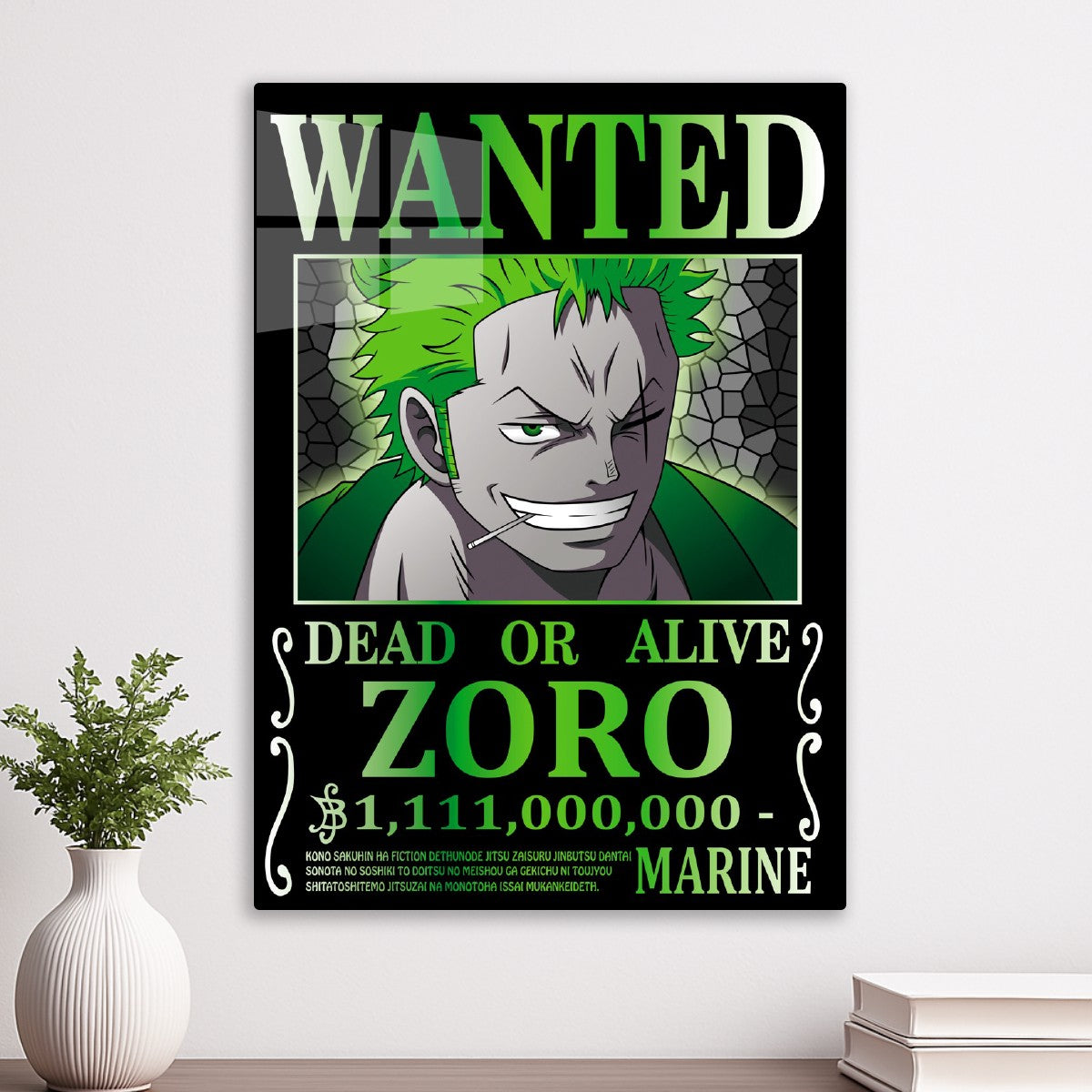 One Piece ZORO Wanted Poster