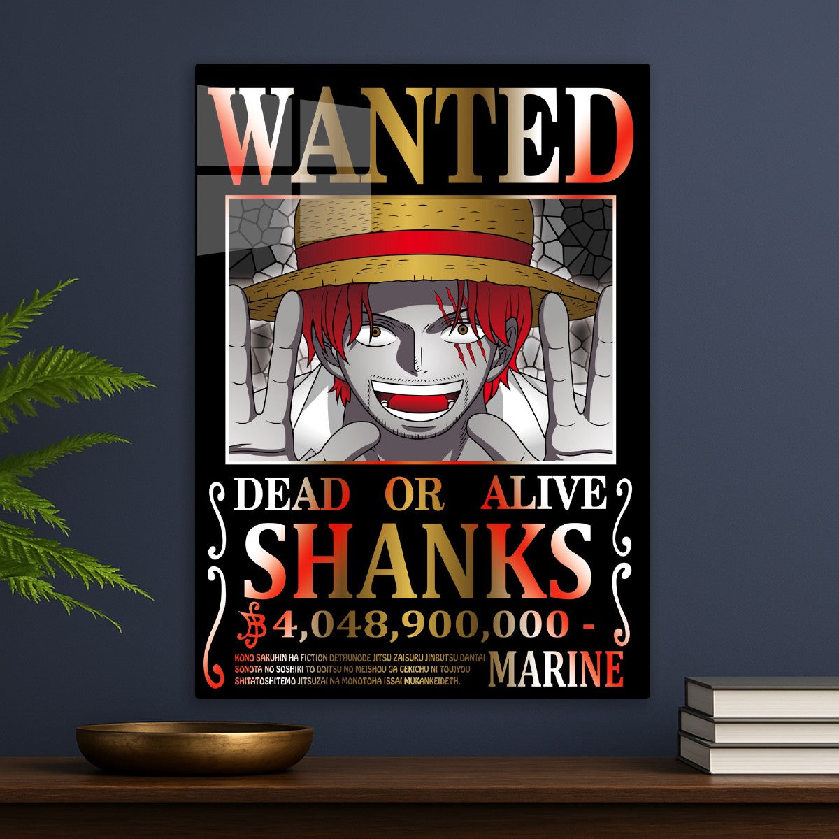 One Piece Shanks Wanted Poster