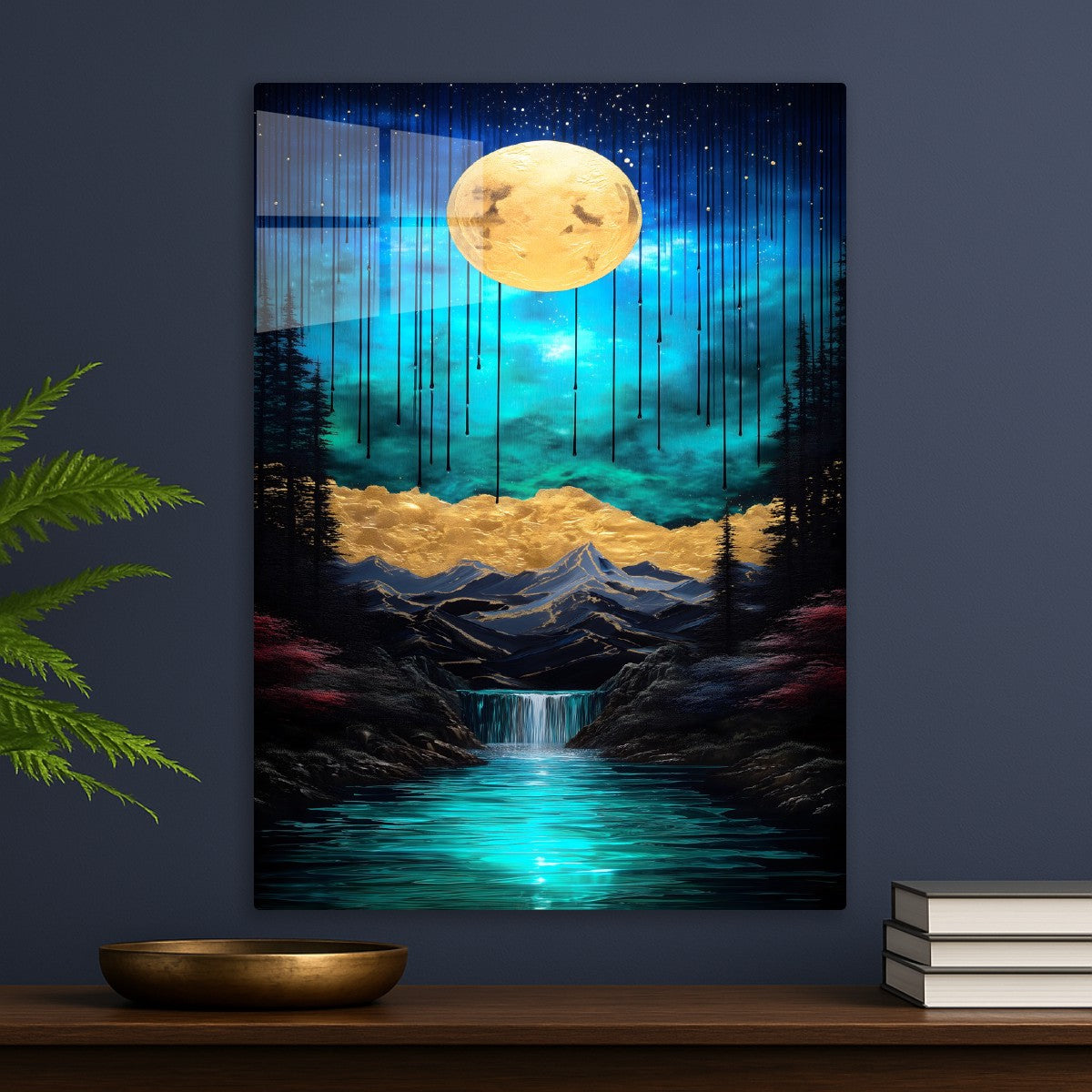 Golden Moonlight Cascade