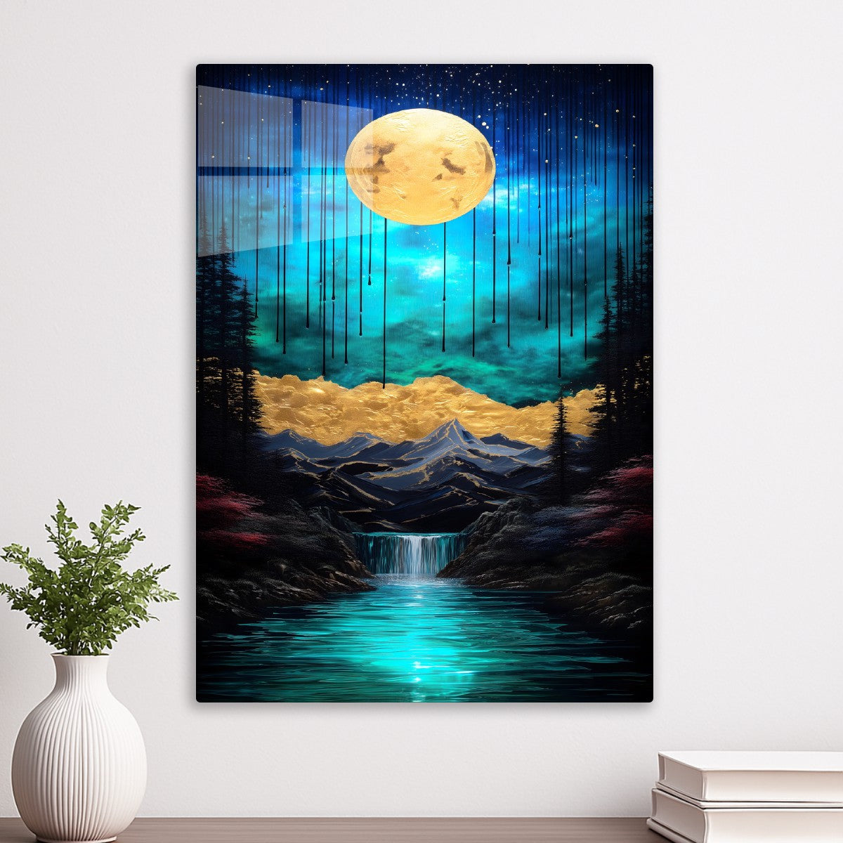 Golden Moonlight Cascade