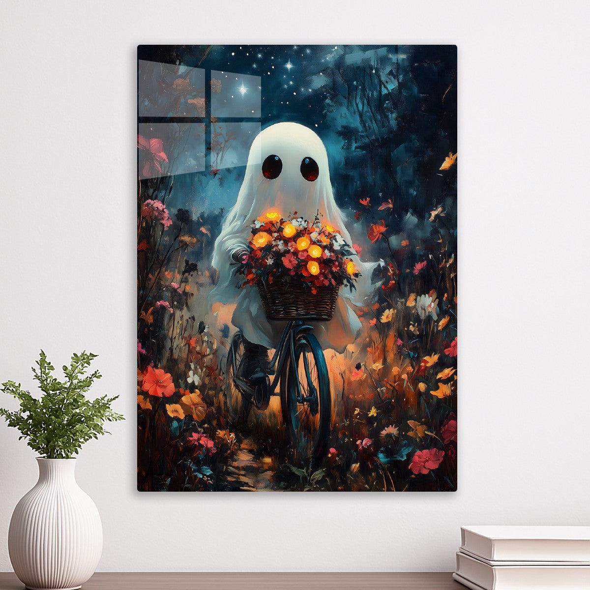 Ghostly Ride Through Blooms