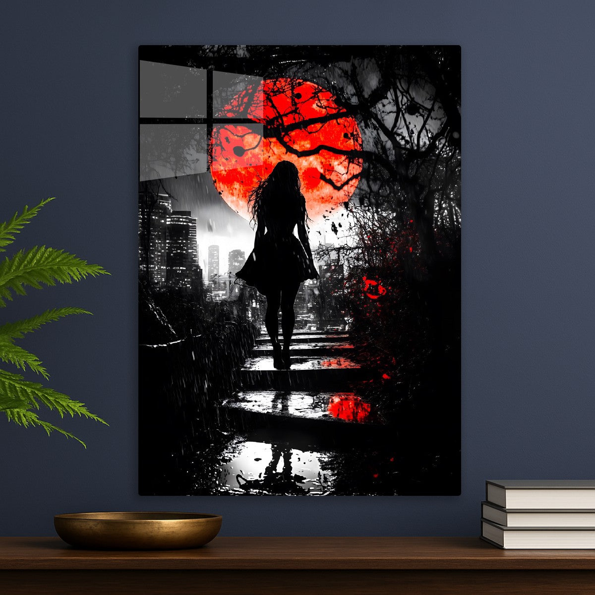 Crimson Moonlit Path