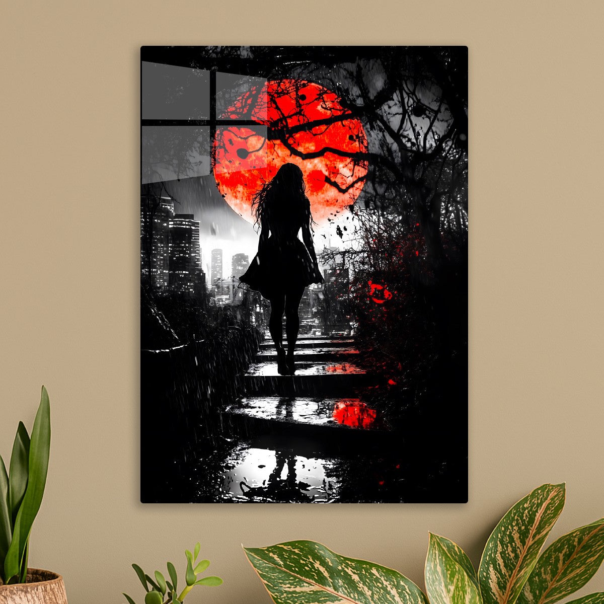Crimson Moonlit Path