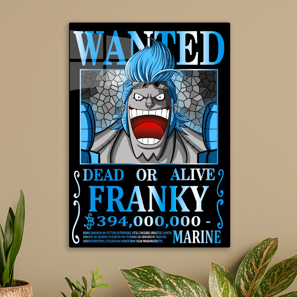 One Piece Franky Wanted Poster
