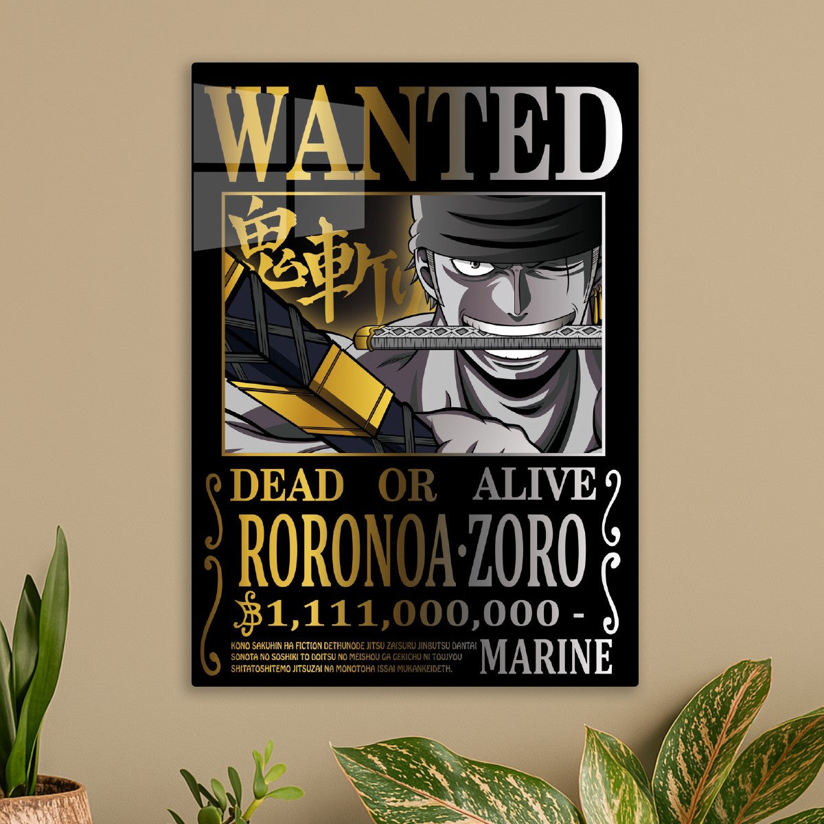 One Piece Zoro WANTED