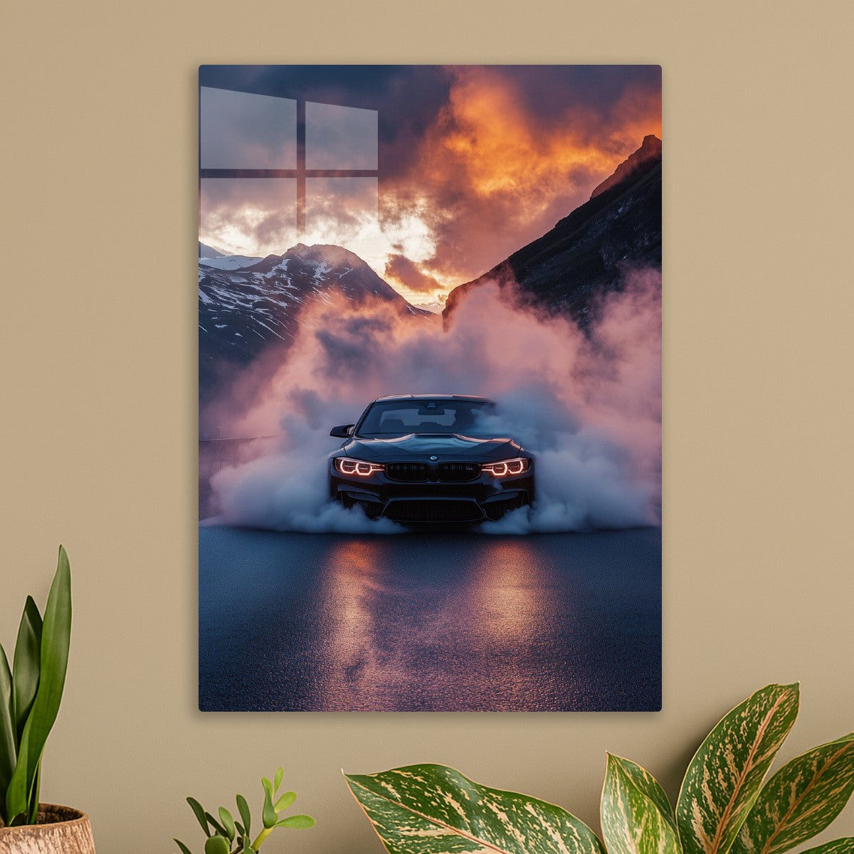 BMW M4 Amidst a Smoky Mountain