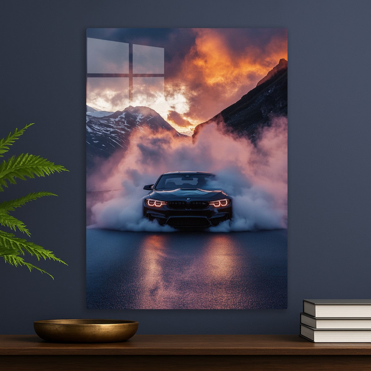 BMW M4 Amidst a Smoky Mountain